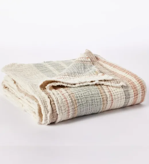 Organic Matelasse Throw